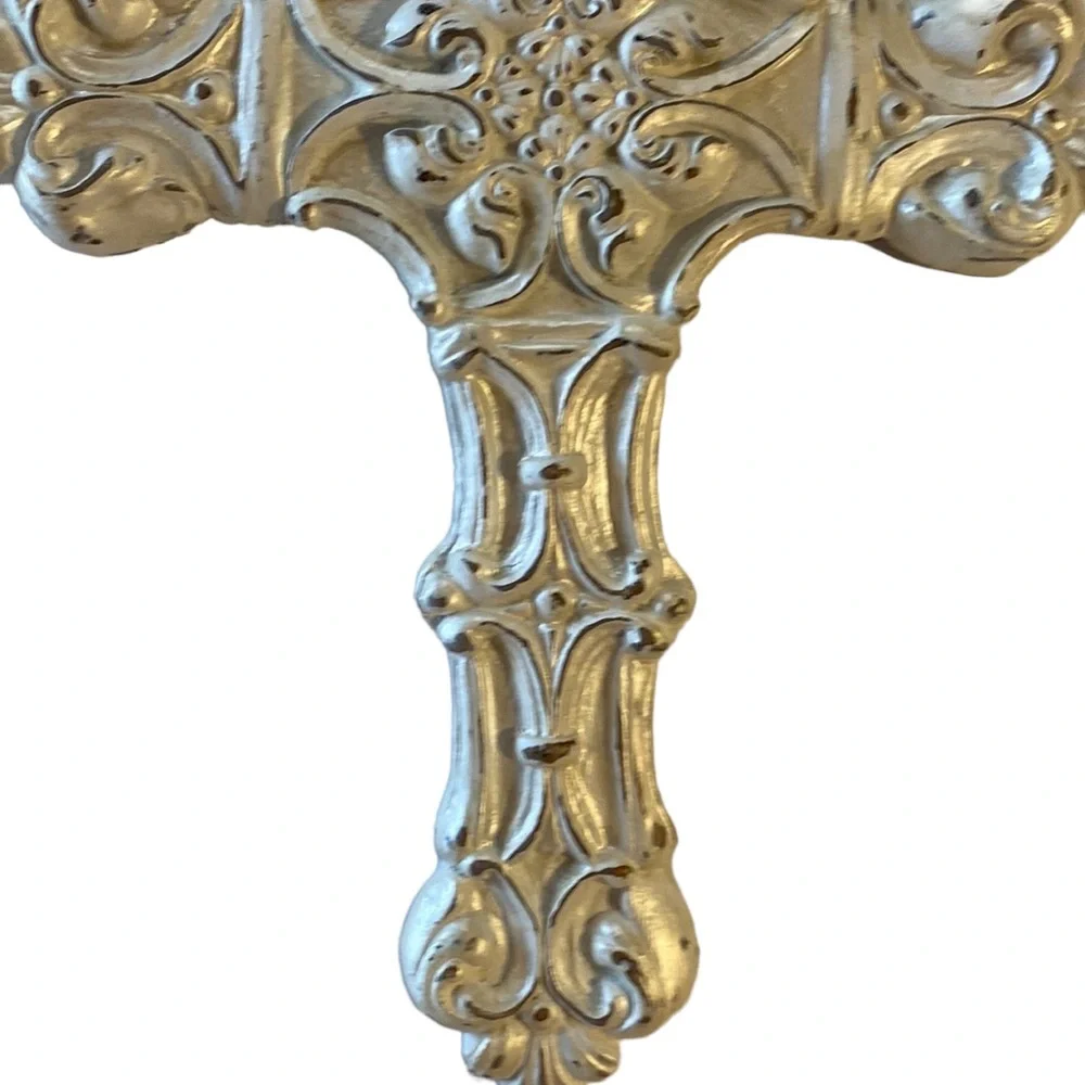 Beautiful White Wash Faux Cross Vintage  Spiritual Great Condition!